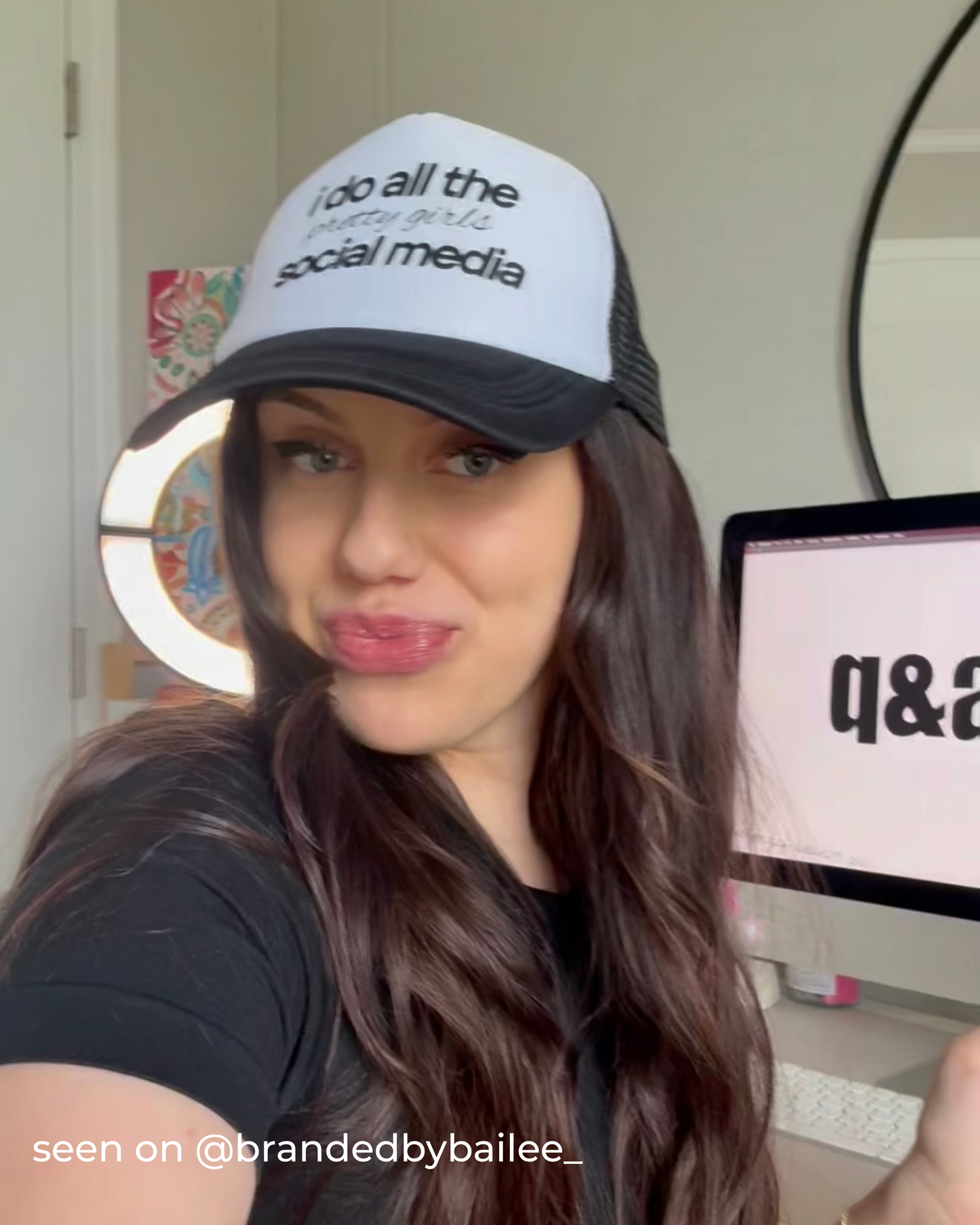 Social Media Manager Customized Trucker Hat